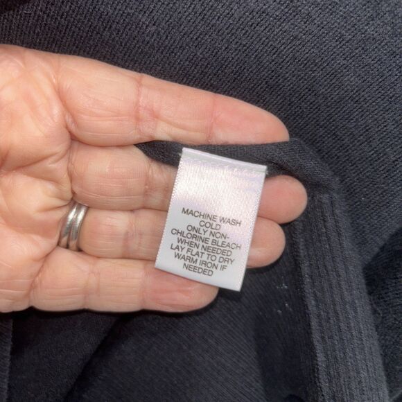 Daniel Cremieux Signature Cashmere Cotton V Neck Sweater Men L Black Long Sleeve - Picture 6 of 7